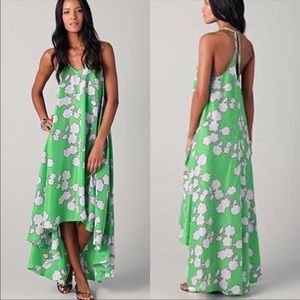 Diane Von Furstenburg DVF Carsandra Silk Green Beach Dress